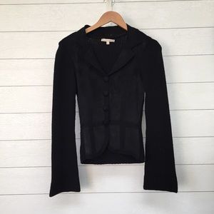 Vintage Nanette Lepore Wool and Suede Black Jacket